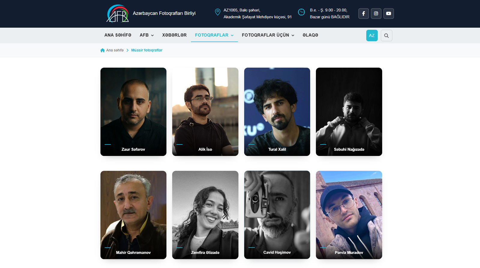 Azərbaycan Fotoqrafları Birliyinin yeni vebsaytı istifadəyə verildi